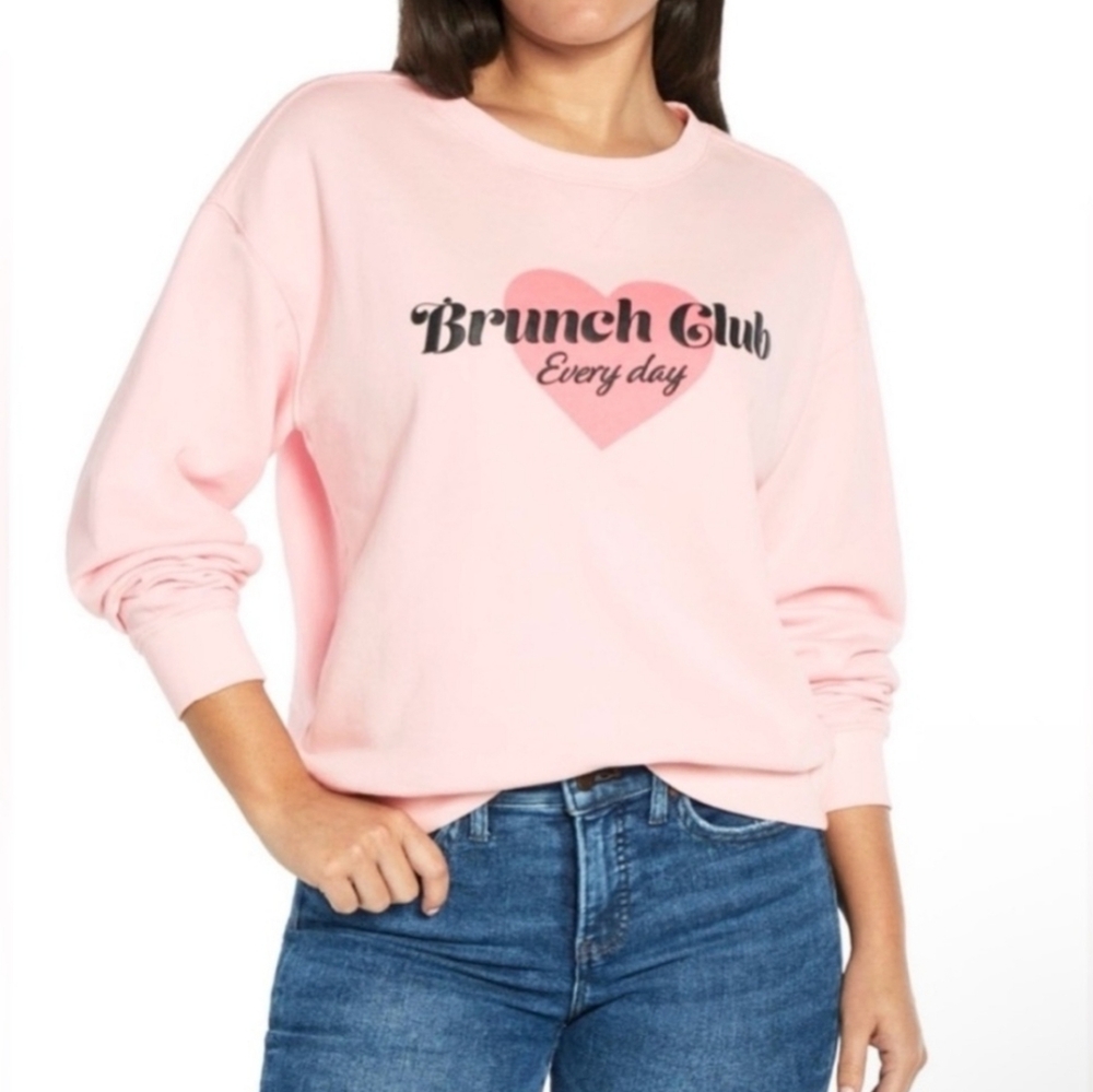 Pink 'Brunch Club' Wildfox Sweatshirt